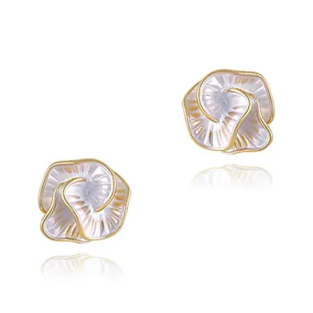 CUOOYINO 925 Silver Needles Stud Earrings Women's Silver