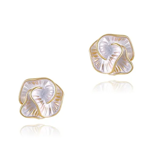 CUOOYINO 925 Silver Needles Stud Earrings Women's Silver