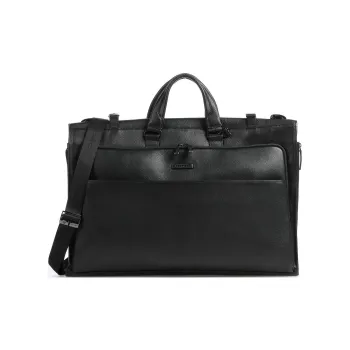PIQUADRO Leather Handbag Regular Men's Black