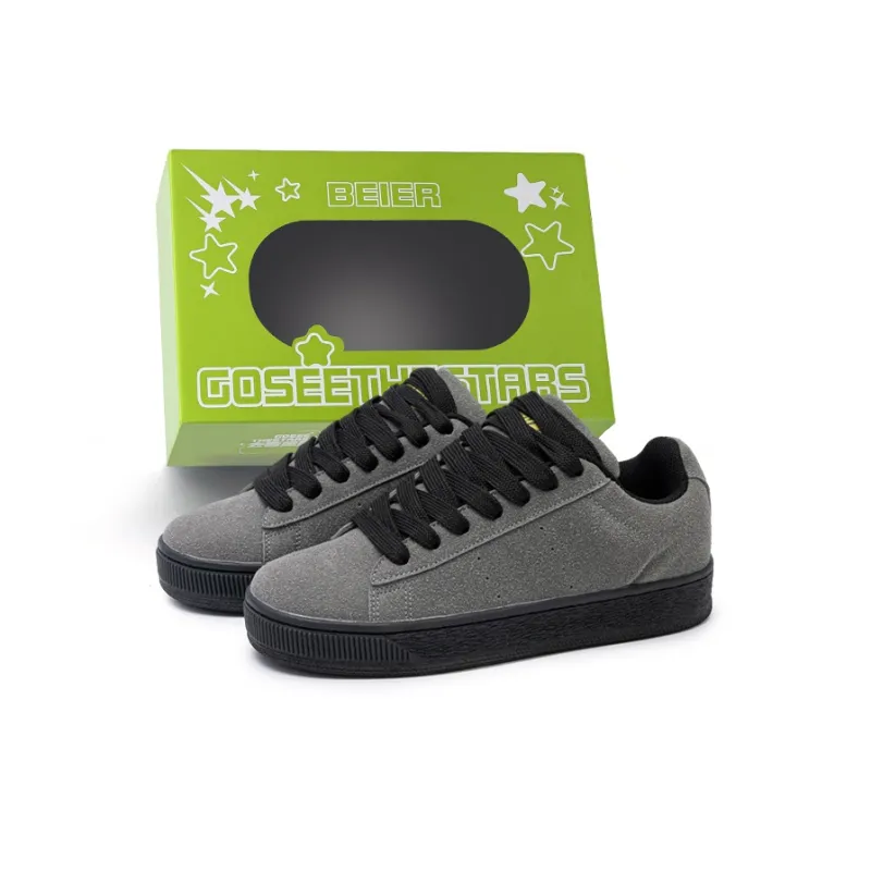 BEIER Trendy Individual Casual Slip Resistant Low Top Skateboard Shoes Unisex Gift Box Set-5