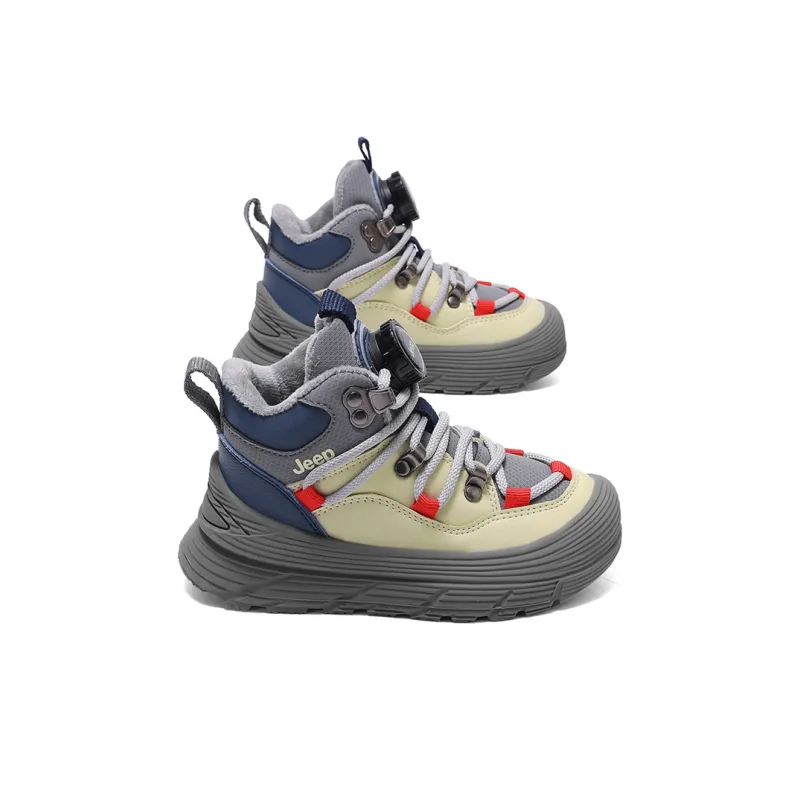Jeep Kids Lifestyle Shoes Beige Gray Blue Kids'-3
