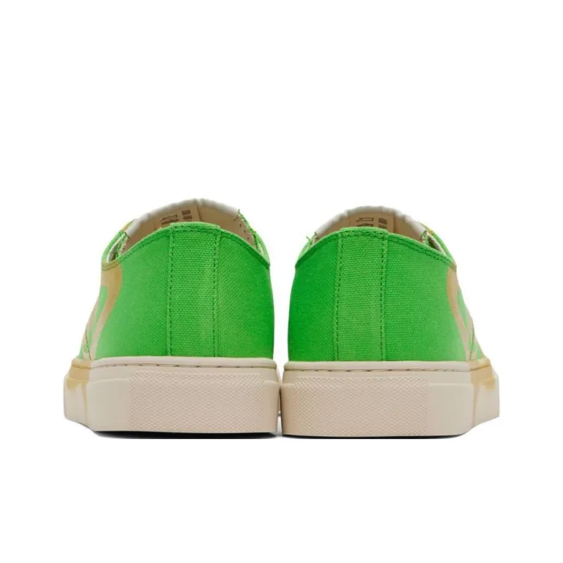 Vivienne Westwood Plimsoll Low Top Canvas Shoes Men's Green-3