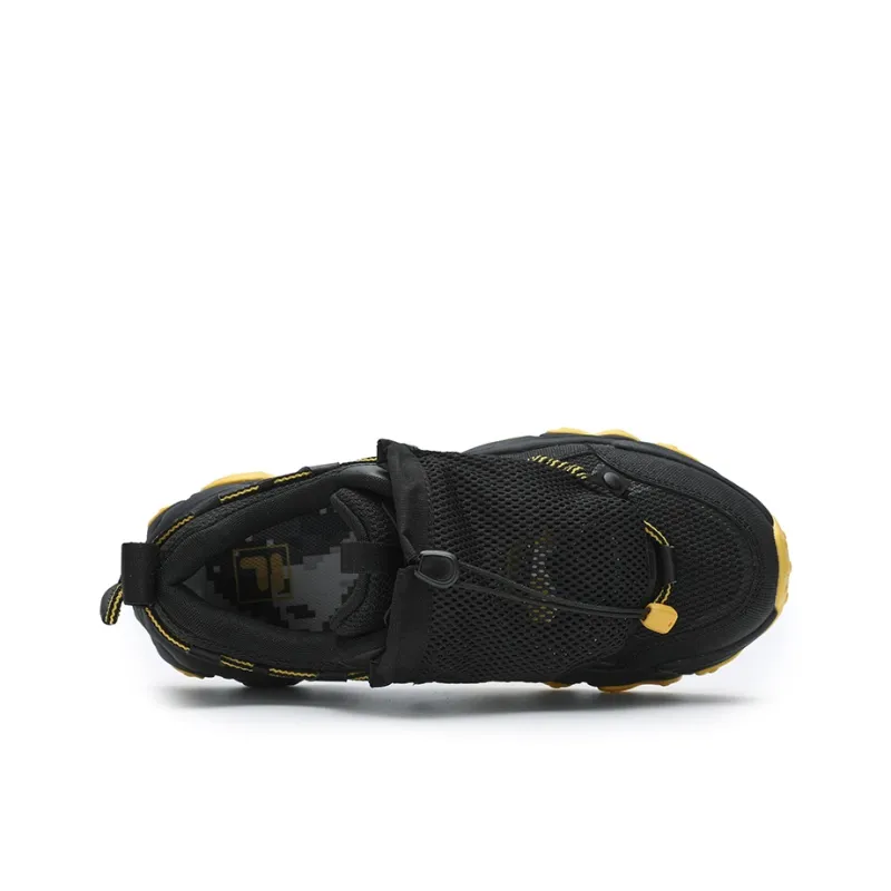HUANGJINGYU x FILA FLUID 5 Anti Slip Wear Resistant Low Top Casual Shoes Men's Black-3