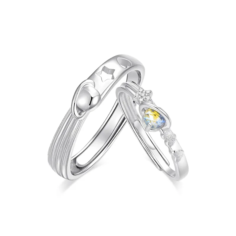 KADER Star Wish Series 925 Sterling Silver Rings Unisex Silver Gift Girlfriend-0