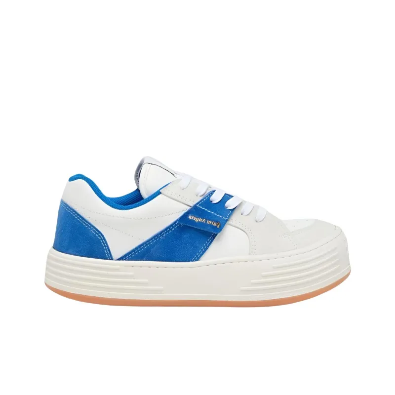 PALM ANGELS Low Top Athletic Shoes Men's White Blue-1
