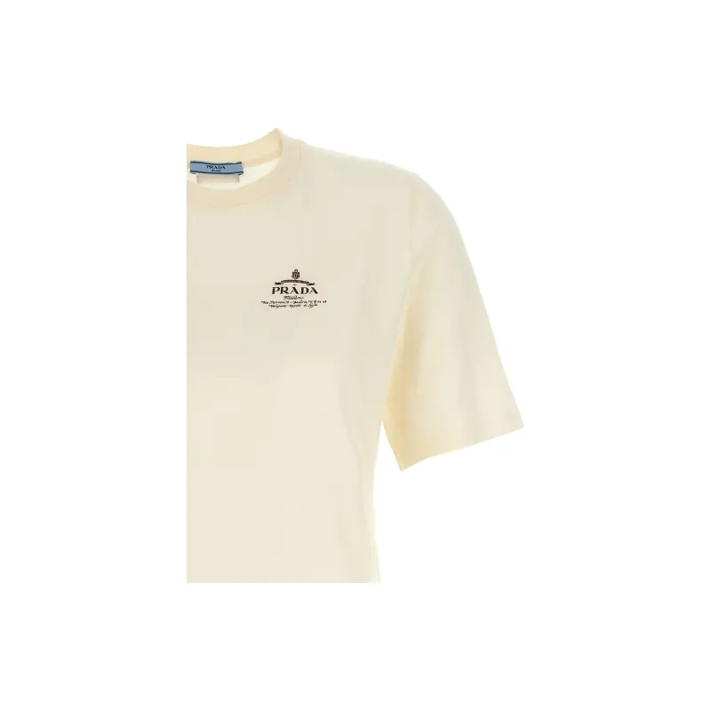 PRADA Logo Printed Crewneck T Shirt-6