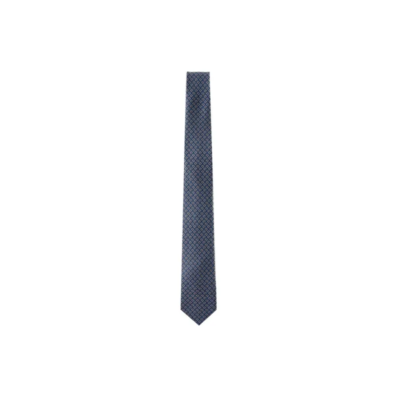 Ferragamo Diagonal Gancini Jacquard Tie-1