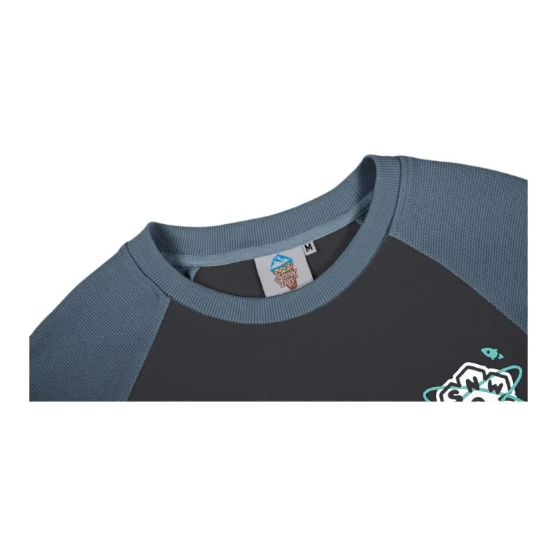 Snowday Sweatshirt Unisex Navy Blue With Gray Blue-2
