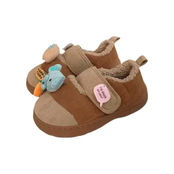 Thin Strips Cotton Slippers Women's, Light Brown