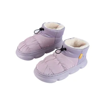 Ming Sheng Winter Indoor Home Insulated Fabric Water Resistant Padded Shoes For Women's, Home Slippers