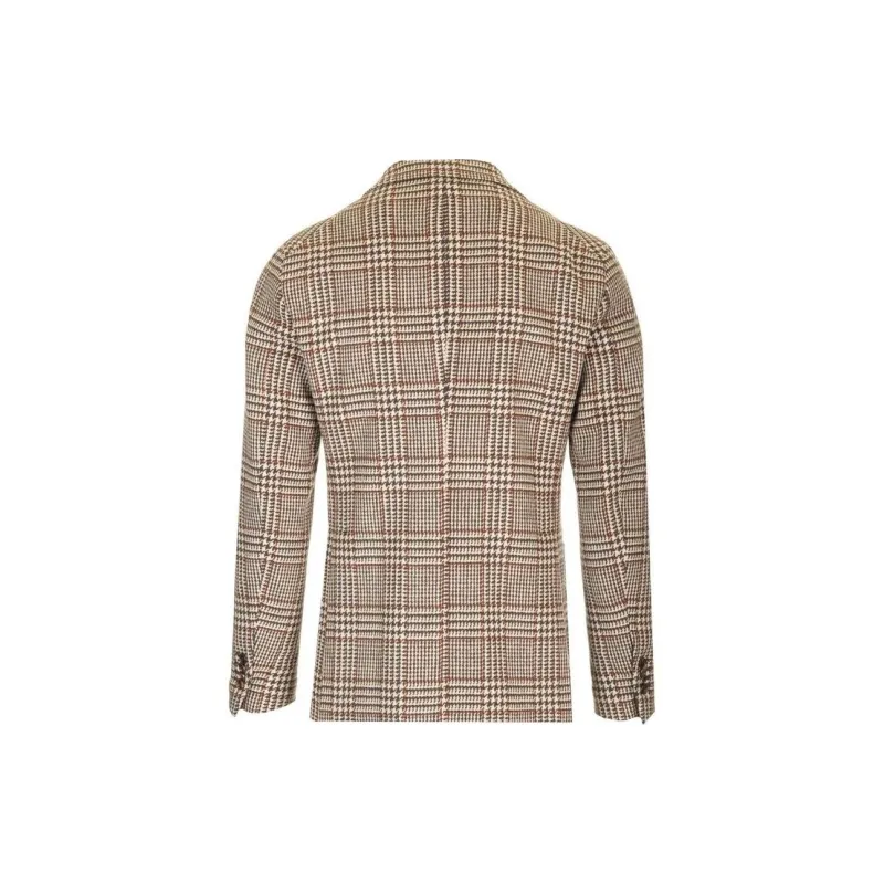 Tagliatore Montecarlo Single Breasted Checked Blazer-1