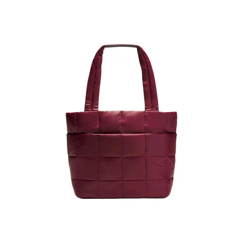 Lululemon Quilted Nylon Tote Bag Shopping Bag Handbag Regular Women's Deep Red-1