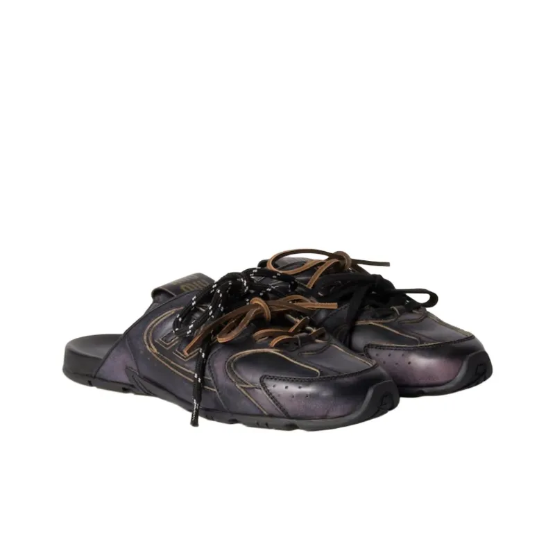 New Balance x MIU MIU NB 530 SL Wrap toe Slippers Women's Black-2