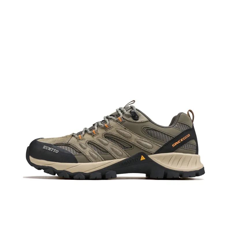 HUMTTO Shock Absorbers With Slip Resistant And Abrasion Resistant Properties Low Top Hiking Shoes Men's Khaki-0