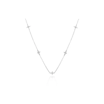 AIDO STUDIO Moissanite Inlay 925 Sterling Silver Necklaces Women's