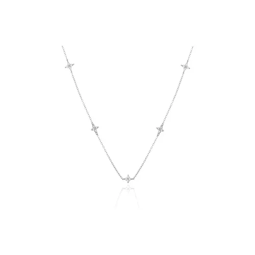 AIDO STUDIO Moissanite Inlay 925 Sterling Silver Necklaces Women's
