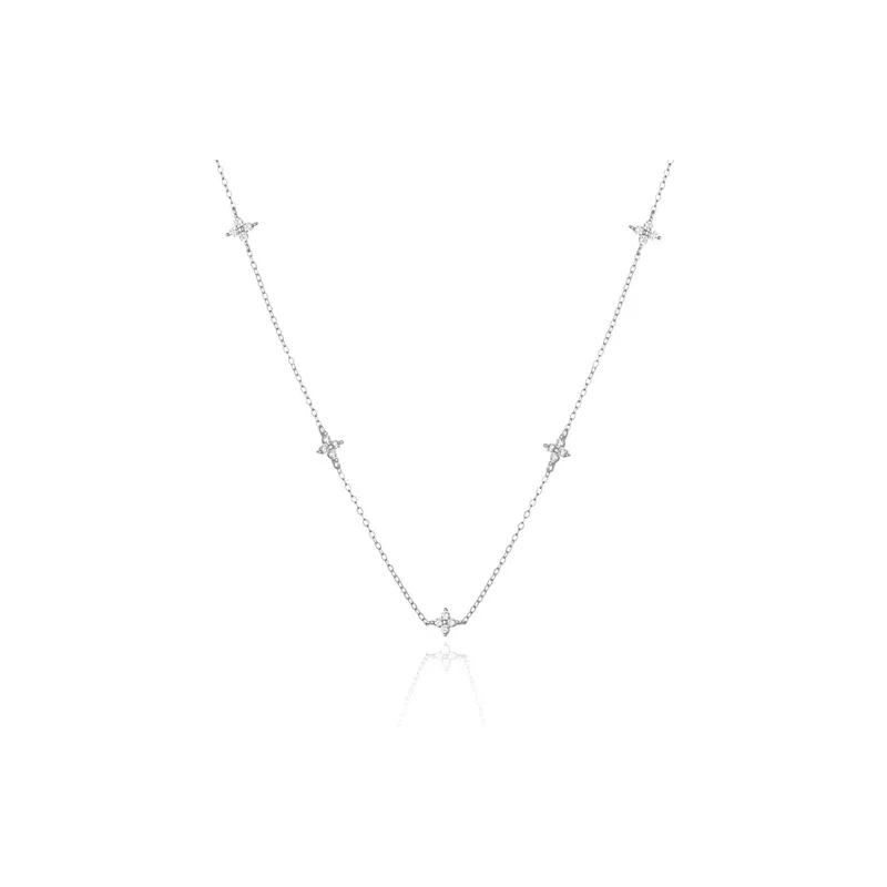 AIDO STUDIO Moissanite Inlay 925 Sterling Silver Necklaces Women's-0