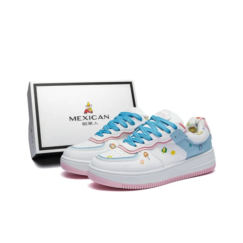 MEXICAN Abrasion Resistant Low Top Skateboard Shoes Women's-18