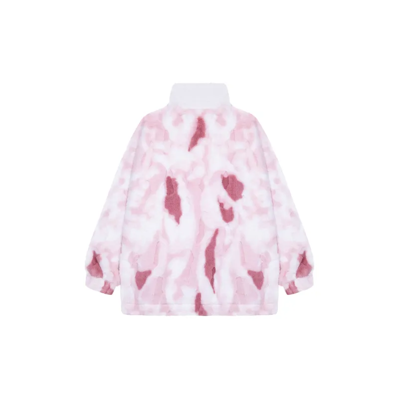 B.Duck Velvet feel Coat Women's Fuchsia-1
