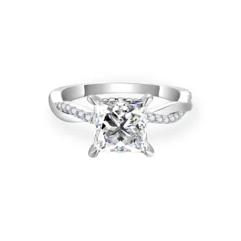XINGLU 925 Sterling Silver Moissanite Engagement And Wedding Ring Women's