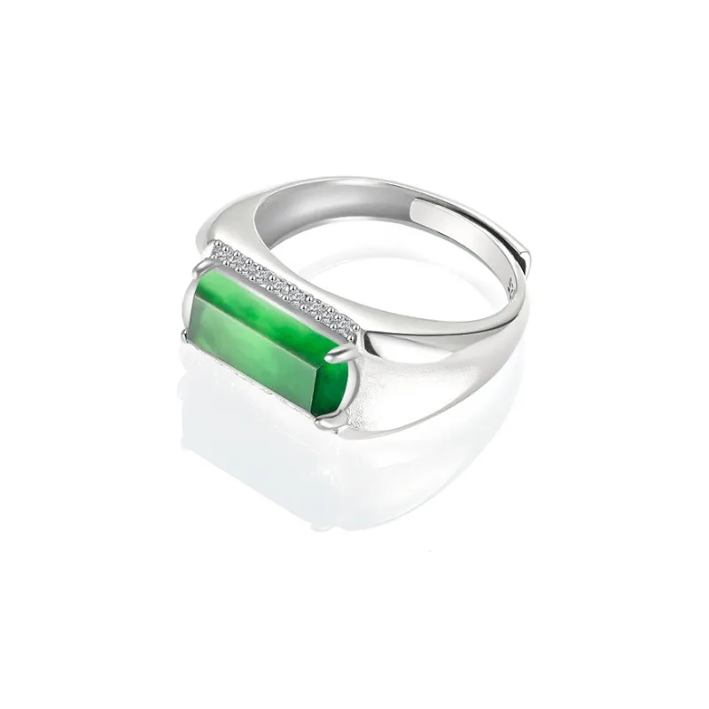 Jade Is Boundless Ice Glutinous Jadeite Rings Unisex-1