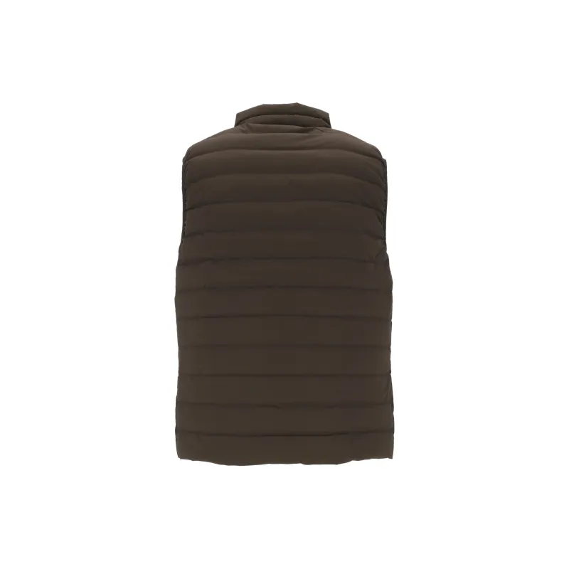 EMPORIO ARMANI Sleeveless Full zip Down Jacket In Quilted Nylon With Eagle Logo Patch-1