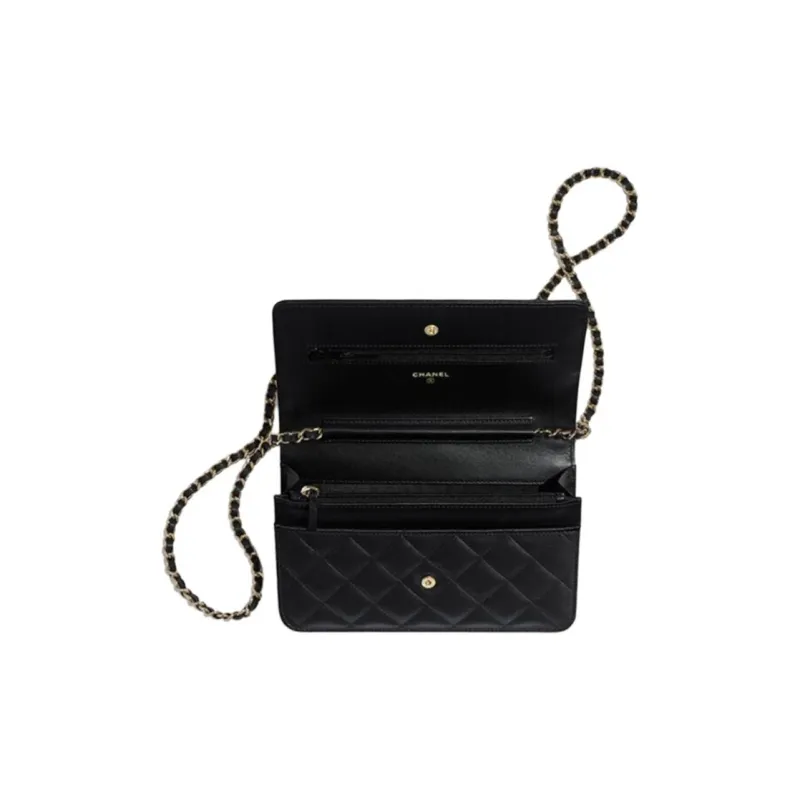 CHANEL 19Bag Lambskin Flap Bag, Chain Bag, Shoulder Bag Women's Black-2