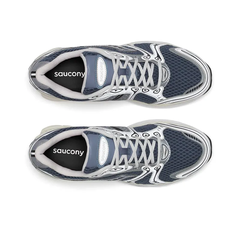 Saucony ProGrid Triumph 4 Shock Absorbers Low Top Running Shoes Unisex Gray Blue-2
