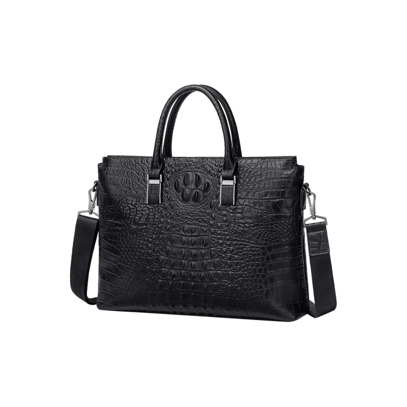 POLO Cow Leather Briefcase Tubas Men's Black-1