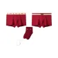 Panda Red+Color Block Red+Prosperity Socks*1