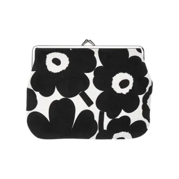 Marimekko Fabric Coin Purse Unisex Black & White