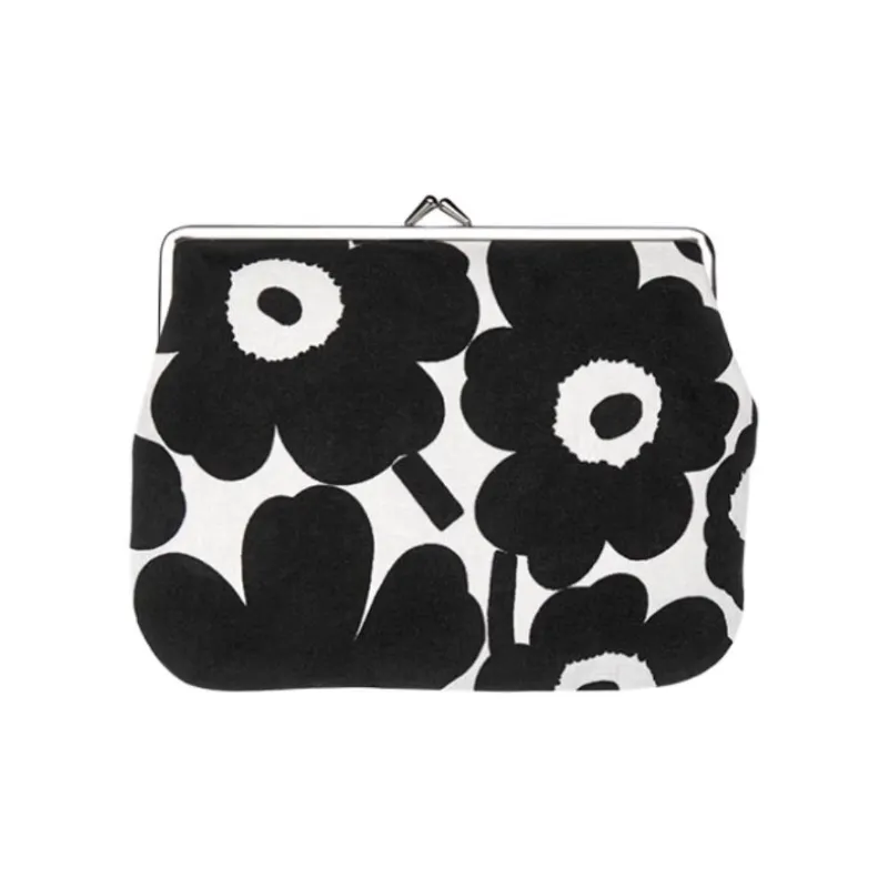 Marimekko Fabric Coin Purse Unisex Black & White-0