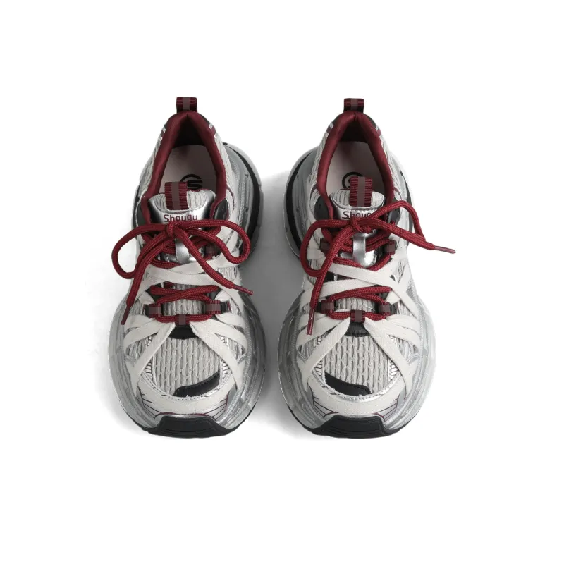 Shougu Low Top Chunky Sneakers Women's Ancora Red-3