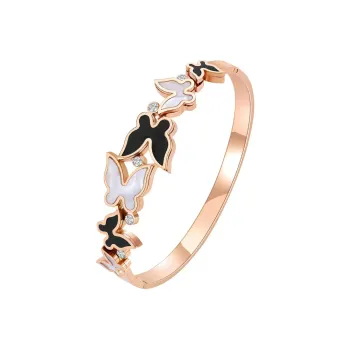 Listen To The Flowers Bloom Titanium Steel Bangles Women's