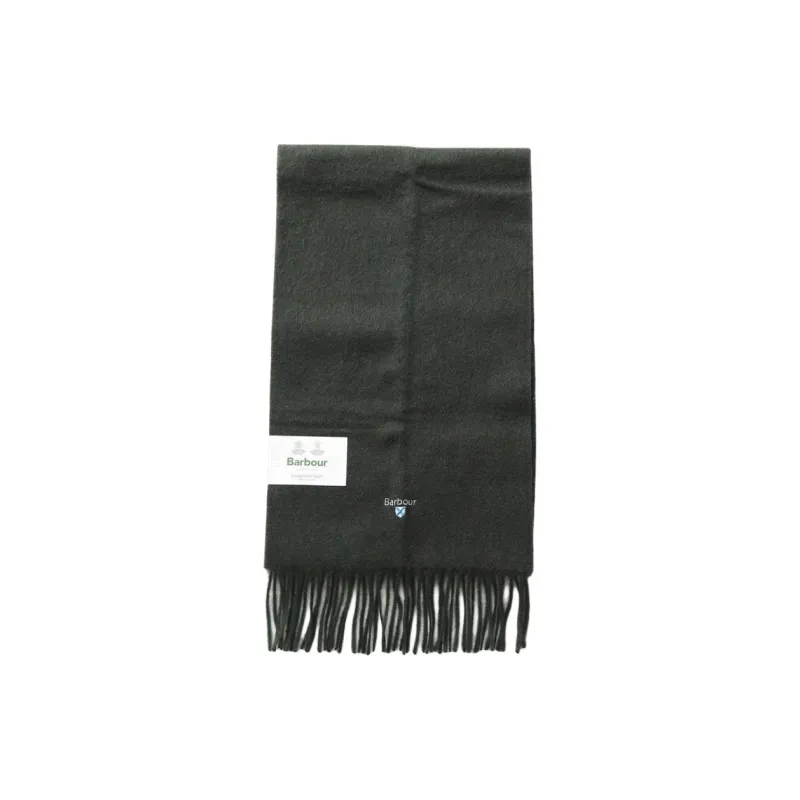 BARBOUR Wool Knit Scarves Men's Forest Green-0