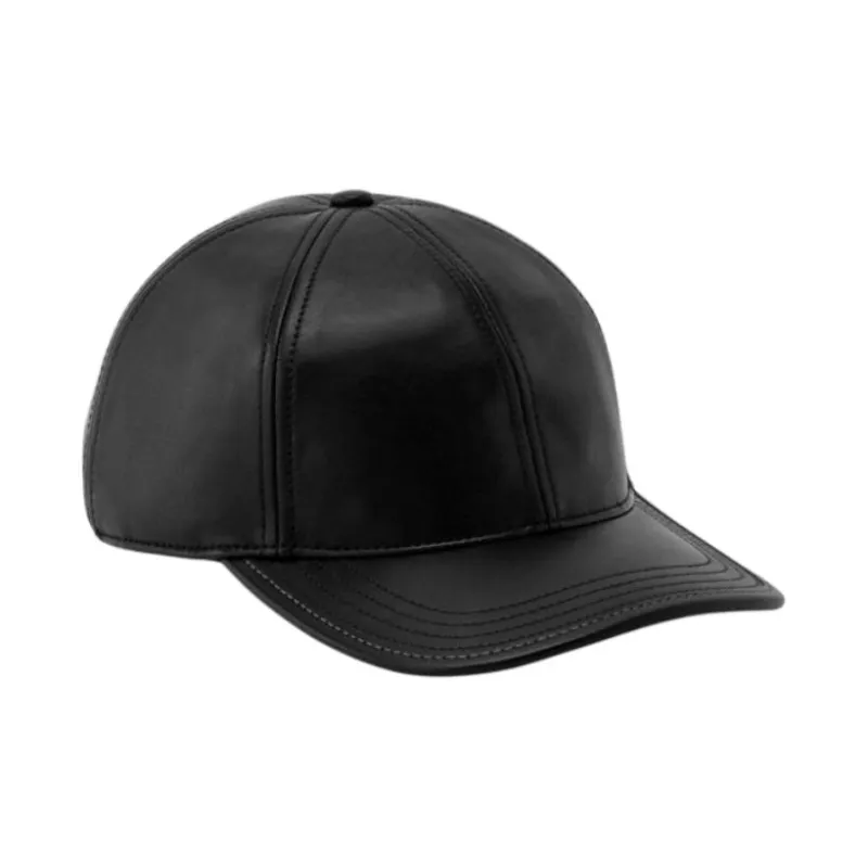 COACH Sheepskin, Cotton Polyester, Cow Leather Baseball Caps Unisex Black-1