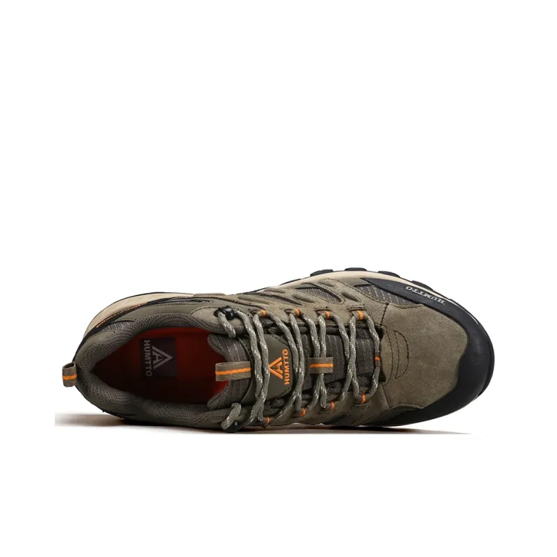 HUMTTO Shock Absorbers With Slip Resistant And Abrasion Resistant Properties Low Top Hiking Shoes Men's Khaki-3