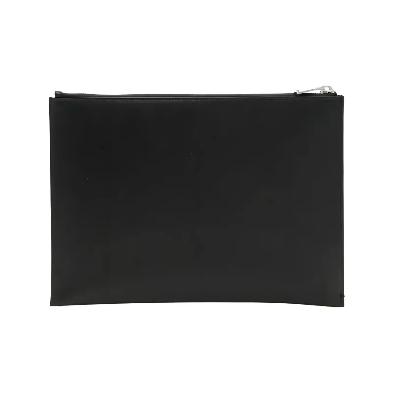 SAINT LAURENT Leather Tablet Clutch Regular Men's Black-2