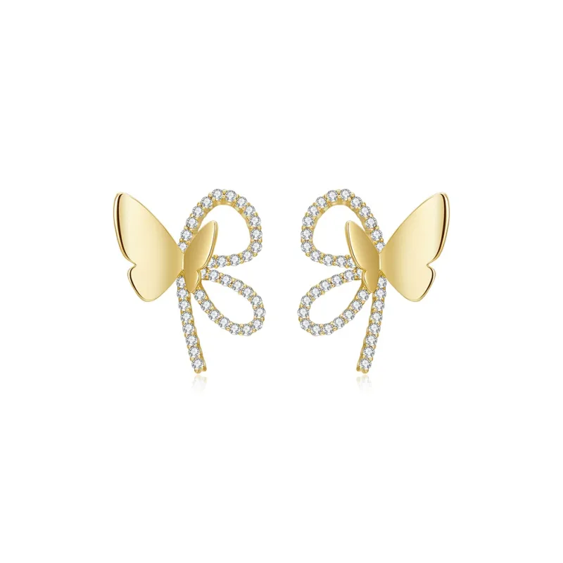 Lady Go S925 Silver Stud Earrings Women's-0