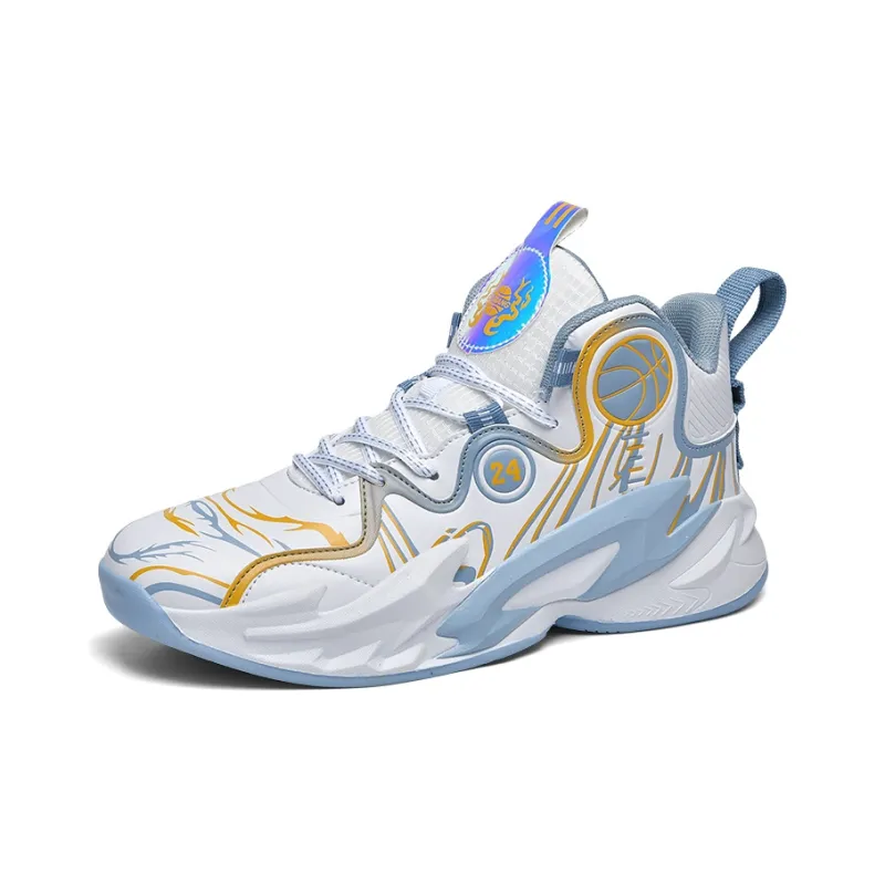 Black tailed Deer Thermal Cushioning Abrasion Resistant Slip Resistant High Top Basketball Shoes Unisex-1