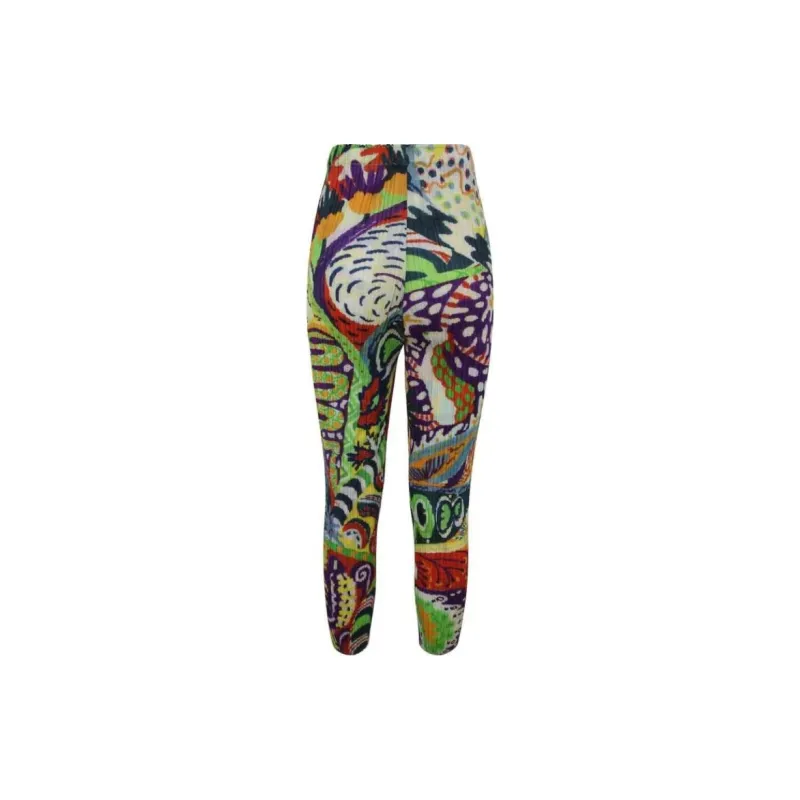 PLEATS PLEASE ISSEY MIYAKE Snowrunner Graphic print Pleated Trousers-1