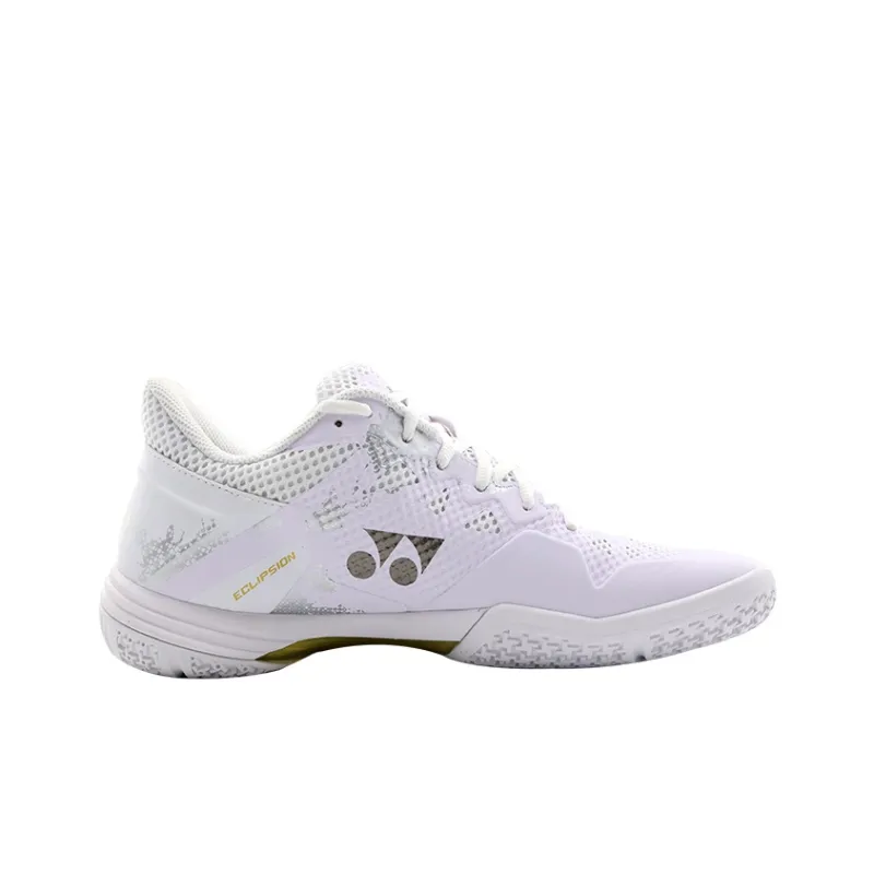 YONEX Cushioning Anti Slip And Wear Resistant Coverage Support Low Top Badminton Shoes Men's White Gold-1