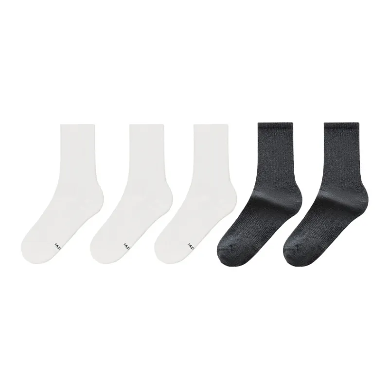 XIAOYEHEZI Autumn And Winter Season Mid Calf Socks Unisex 5 Pack-18
