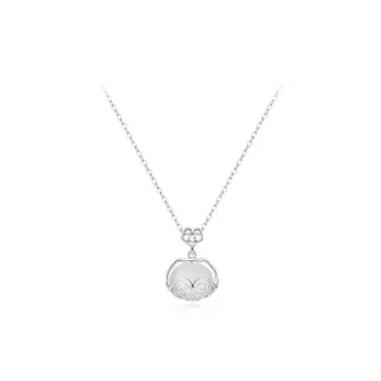 LUYUO S925 Silver Good Luck Necklace Women's