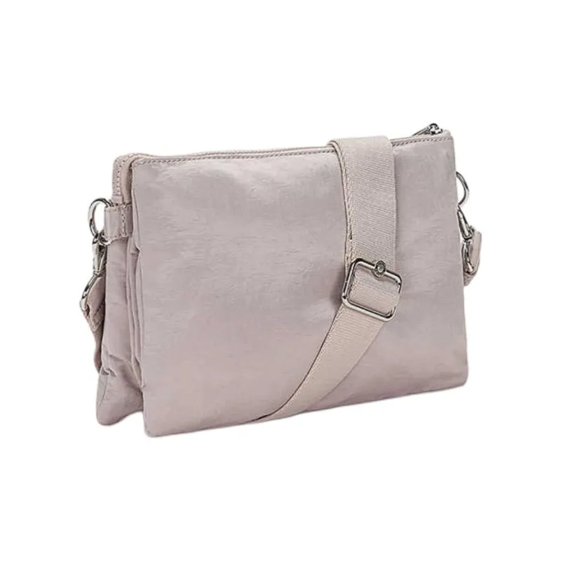 Kipling Polyester Shoulder Bag Crossbody Bag Small Size Women's Dilute Blue/Pink Print/Soft Silver-1