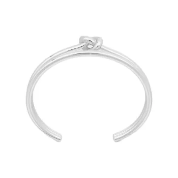 CELINE Knot Double Cuff In Brass With Rhodium Finish