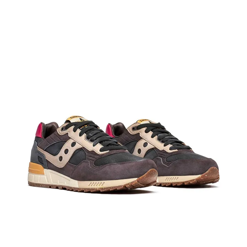 Saucony Shadow 5000 Anti-Slip Wear-Resistant Low-Top Running Shoes Unisex Black Brown-1