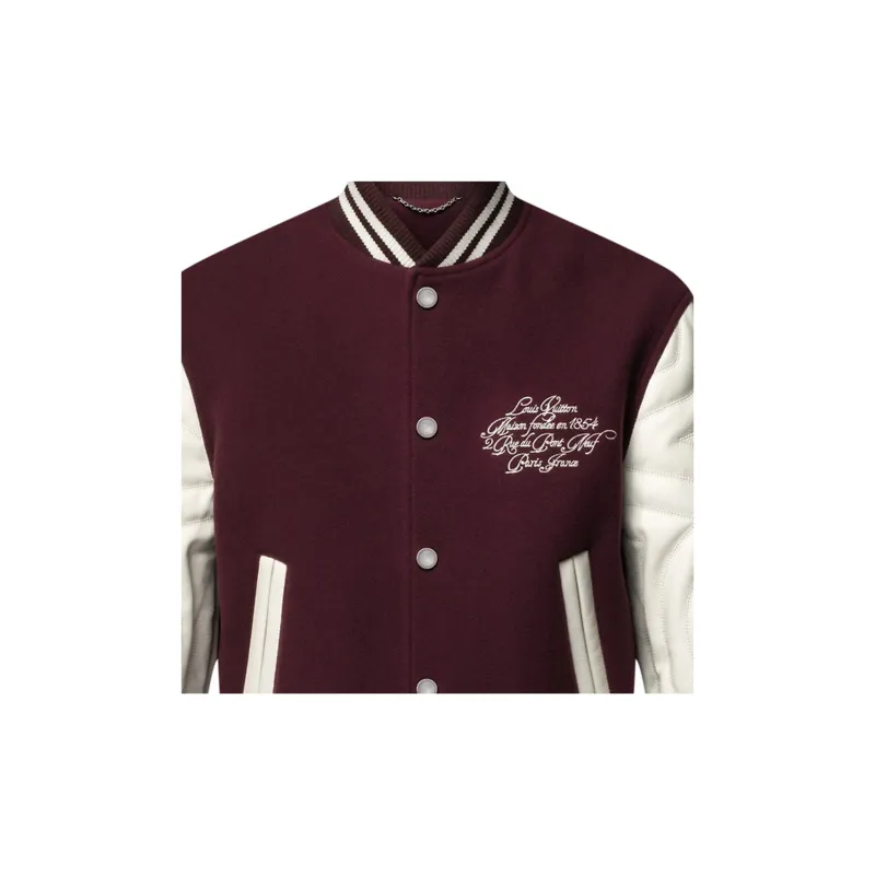 Lv Embroidered Calfskin Varsity Jacket-3