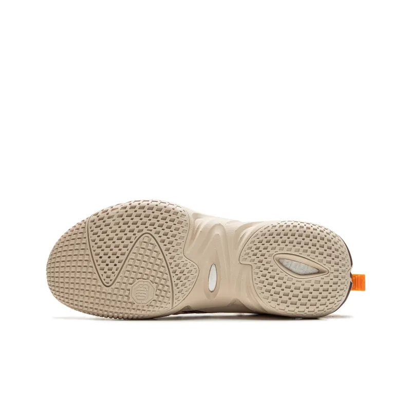 LiNing Anti Wool 4.5 Cushioning Anti Slip And Wear Resistant Low Top Basketball Shoes Men's Beige Coffee-5