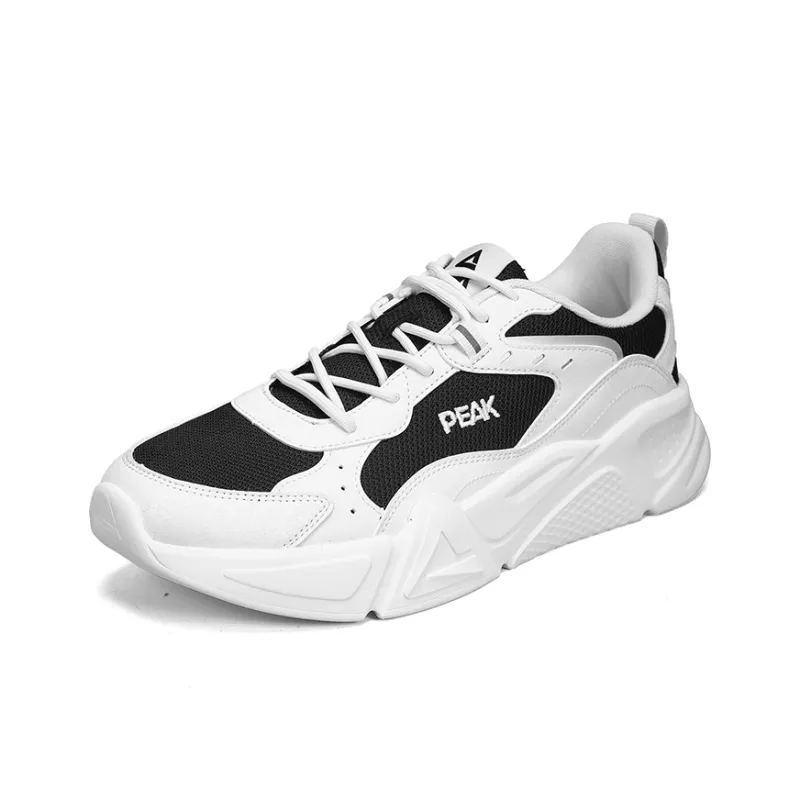 PEAK Qingshuan Cushioning Anti Slip And Wear Resistant Low Top Casual Shoes Men's Ivory Black-2